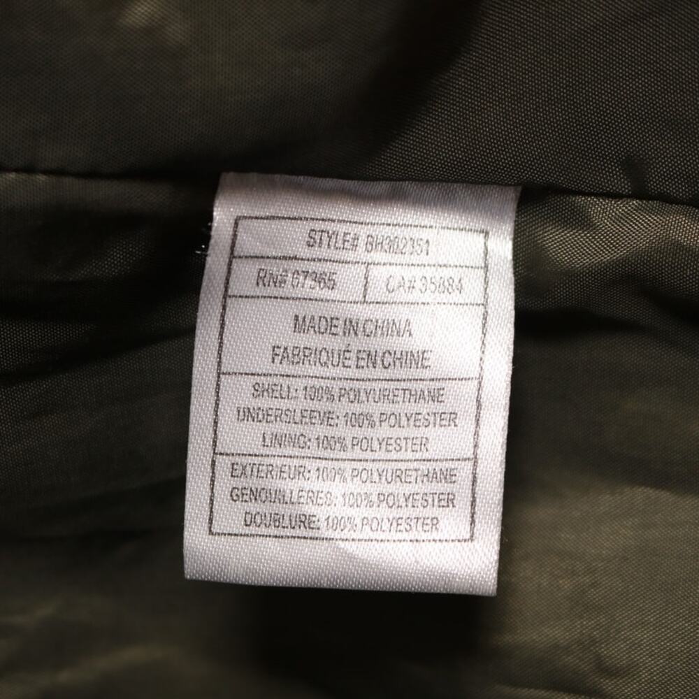 BB Dakota Olive Faux Leather Moto Jacket Asymmetrical Zip Drape Front Size S - Picture 7 of 9
